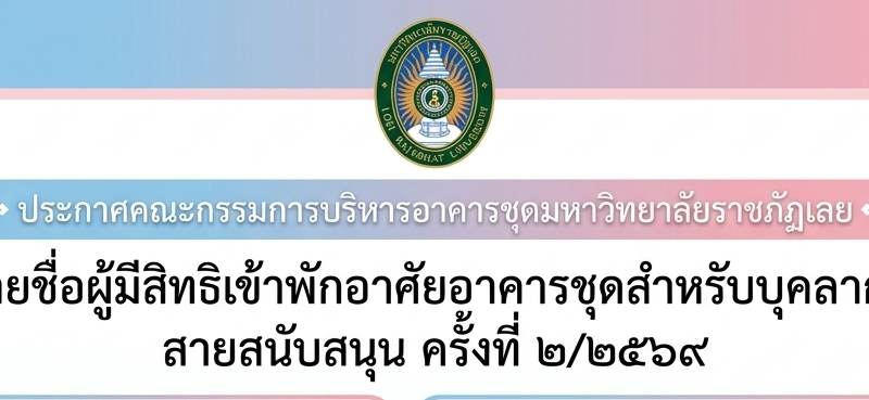 ประกาศคณะกรรมการบริหารอาคารชุดมหาวิทยาลัยราชภัฏเลย