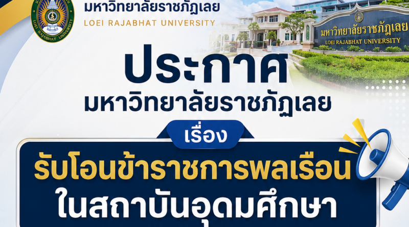  ประกาศมหาวิทยาลัยราชภัฏเลย
